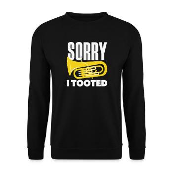 Vintage Euphonium Player - Unisex Sweatshirt - black - Front - Alina (178cm) & Michal (187cm)