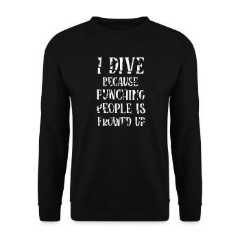 Diving Diver Snorkeling Recreational Diver - Unisex Sweatshirt - black - Front - Alina (178cm) & Michal (187cm)