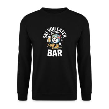 Ski You Later At The Bar Skiing Après Ski Bar - Unisex Sweatshirt - black - Front - Alina (178cm) & Michal (187cm)