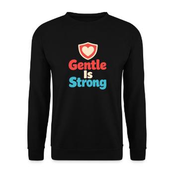Sanfte Erziehungsidentität, Langsames - Unisex Pullover - Schwarz - Vorne - Alina (178cm) & Michal (187cm)