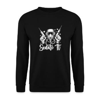 Anesthesiologist Sedate It Anesthesia - Unisex Sweatshirt - black - Front - Alina (178cm) & Michal (187cm)