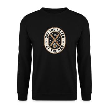 Ski You Later At The Bar Skiing Après Ski Bar - Unisex Sweatshirt - black - Front - Alina (178cm) & Michal (187cm)
