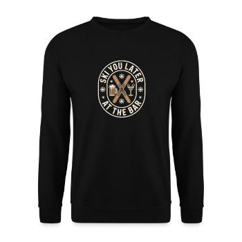 Ski You Later At The Bar Skiing Après Ski Bar - Unisex Sweatshirt - black - Front - Alina (178cm) & Michal (187cm)