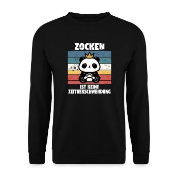 Les jeux vidéo ne sont pas une perte de temps. - Sweat-shirt Unisexe - noir - Devant - Alina (178cm) & Michal (187cm)