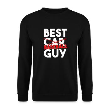 Best Baseball Guy Funny Sports Typography Art - Unisex Sweatshirt - black - Front - Alina (178cm) & Michal (187cm)