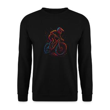 Mountainbike MTB Downhill Freeride - Unisex Pullover - Schwarz - Vorne - Alina (178cm) & Michal (187cm)
