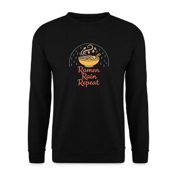Anime introvert Weeb couch potato - Unisex Sweatshirt - black - Front - Alina (178cm) & Michal (187cm)