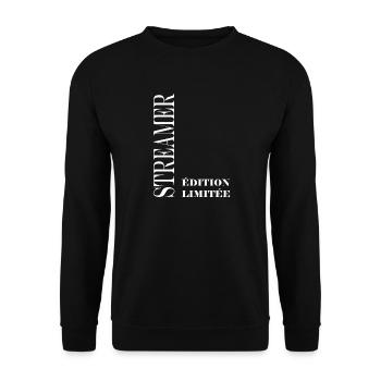 Streamer - Sweat-shirt Unisexe - noir - Devant - Alina (178cm) & Michal (187cm)
