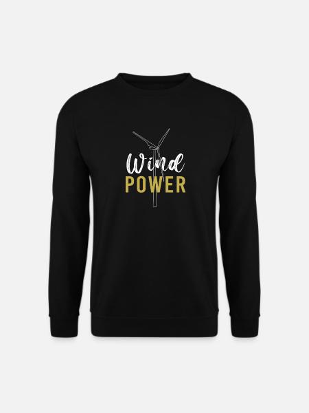 Windrad Windenergie Windkraft - Unisex Pullover - Schwarz