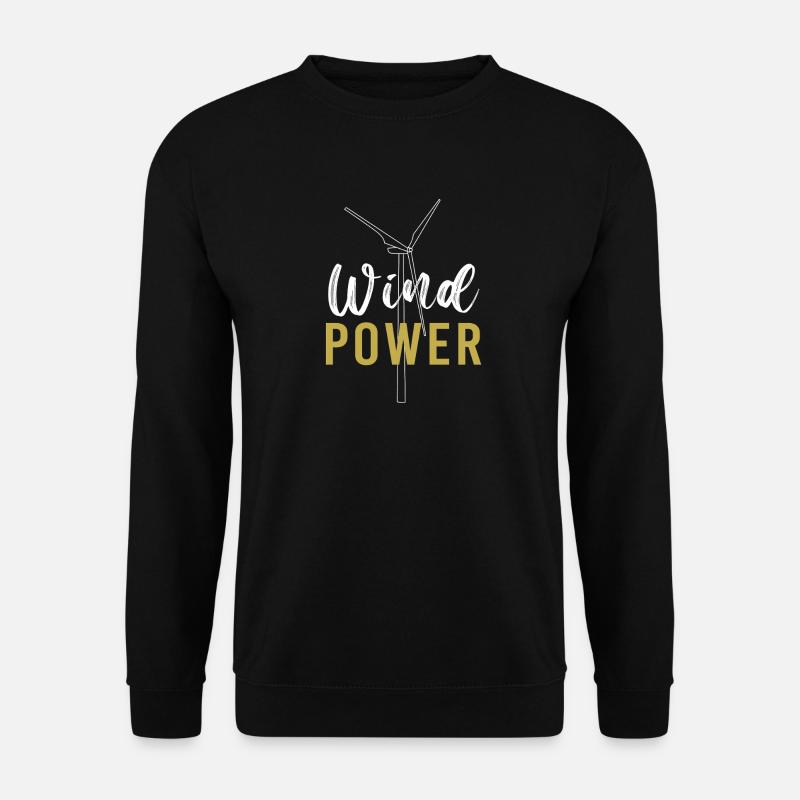 Windrad Windenergie Windkraft - Unisex Pullover - Schwarz