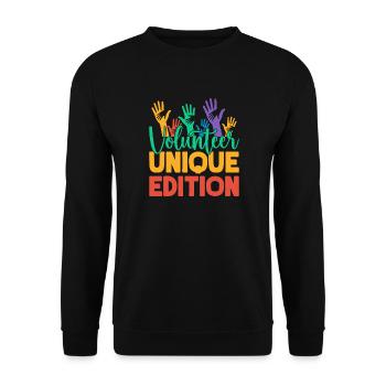 Volunteer Appreciation Unique Edition Volunteer - Unisex Sweatshirt - black - Front - Alina (178cm) & Michal (187cm)