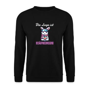 Ski bunny après-ski The situation escalates - Unisex Sweatshirt - black - Front - Alina (178cm) & Michal (187cm)