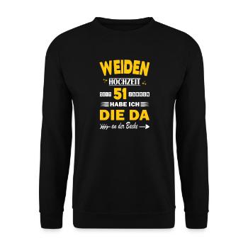 51 Years Relationship Anniversary Wedding Anniversary - Unisex Sweatshirt - black - Front - Alina (178cm) & Michal (187cm)