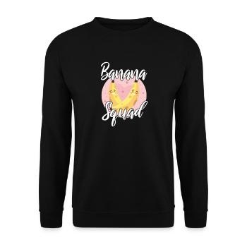 Banana Squad Kawaii - Unisex Sweatshirt - black - Front - Alina (178cm) & Michal (187cm)