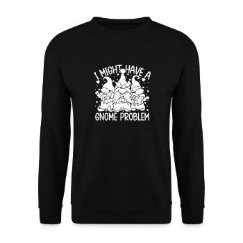 Les hommes en costume gnome ont un problème de gnome - Sweat-shirt Unisexe - noir - Devant - Alina (178cm) & Michal (187cm)