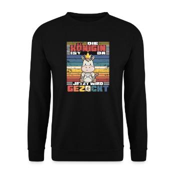 Gaming Girl Gaming - Unisex Sweatshirt - black - Front - Alina (178cm) & Michal (187cm)