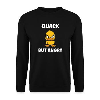 Furious Duck Rebellische Einstellung - Unisex Pullover - Schwarz - Vorne - Alina (178cm) & Michal (187cm)