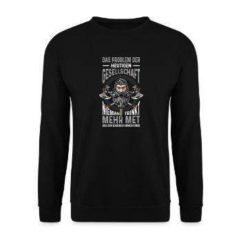 Tenues vikings Valhalla Mythologie nordique - Sweat-shirt Unisexe - noir - Devant - Alina (178cm) & Michal (187cm)