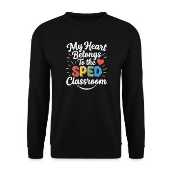 SPED Teacher Inclusive Education Special Needs - Unisex Sweatshirt - black - Front - Alina (178cm) & Michal (187cm)
