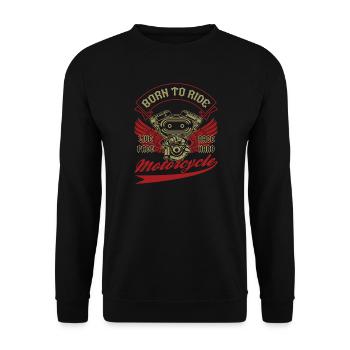 Moto Vintage Moto - Sweat-shirt Unisexe - noir - Devant - Alina (178cm) & Michal (187cm)