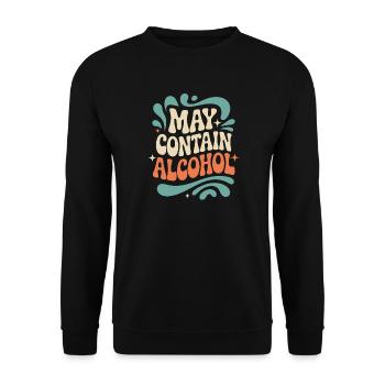 May Contain Alcohol Alkohol Mallorca Saufen JGA - Unisex Pullover - Schwarz - Vorne - Alina (178cm) & Michal (187cm)