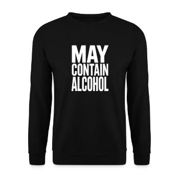 May Contain Alcohol Alkohol Mallorca Saufen JGA - Unisex Pullover - Schwarz - Vorne - Alina (178cm) & Michal (187cm)