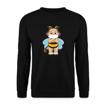 Dog Bee - Unisex Sweatshirt - black - Front - Alina (178cm) & Michal (187cm)