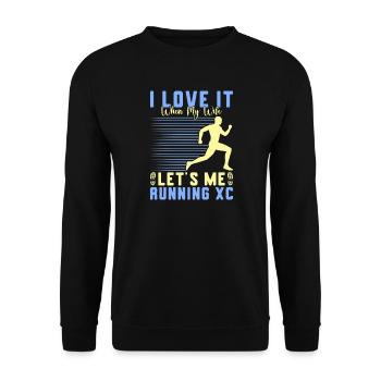 Funny XC Running Gift XC Runner Edition - Unisex Sweatshirt - black - Front - Alina (178cm) & Michal (187cm)