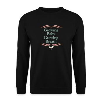 Prenatal Yoga Expectant Mother - Unisex Sweatshirt - black - Front - Alina (178cm) & Michal (187cm)