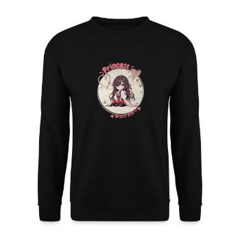 Kawaii Anime Princess – Otaku Girl Design - Sweat-shirt Unisexe - noir - Devant - Alina (178cm) & Michal (187cm)