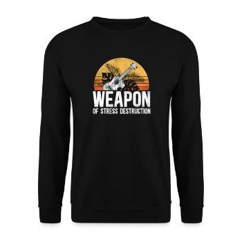 Hawaiian Ukulele Uke Retro Vintage - Unisex Sweatshirt - black - Front - Alina (178cm) & Michal (187cm)