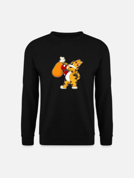 Tiger Boxer Punching Bag Boxing - Unisex Sweatshirt - black