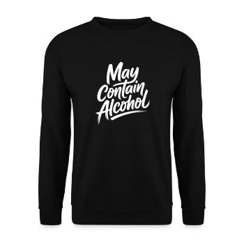 May Contain Alcohol Alkohol Mallorca Saufen JGA - Unisex Pullover - Schwarz - Vorne - Alina (178cm) & Michal (187cm)