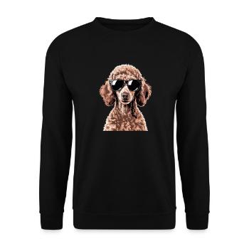 Caniche brun - Sweat-shirt Unisexe - noir - Devant - Alina (178cm) & Michal (187cm)