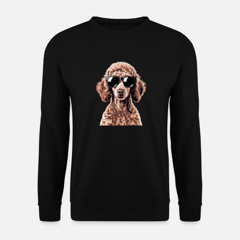 Brauner Pudel - Unisex Pullover - Schwarz
