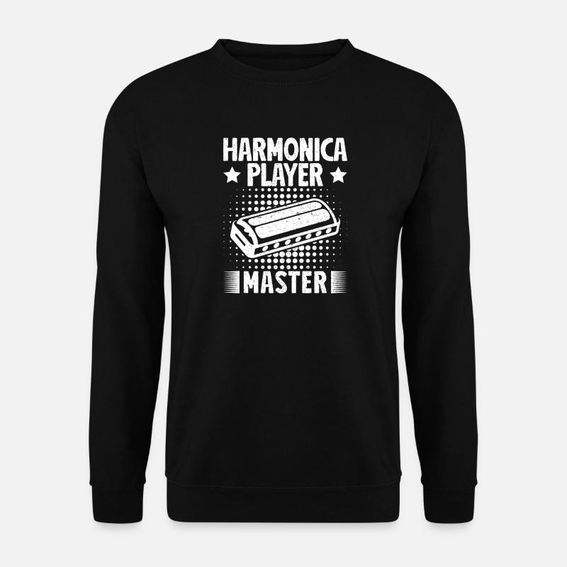 Harmonica Musican Player Master Harmonica - Unisex Pullover - Schwarz