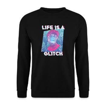 80s Retro Streetwear Vaporwave Vintage Aesthetic - Unisex Sweatshirt - black - Front - Alina (178cm) & Michal (187cm)