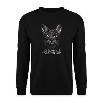 Dictons de chats Cadeau de chat propriétaire de chat - Sweat-shirt Unisexe - noir - Devant - Alina (178cm) & Michal (187cm)