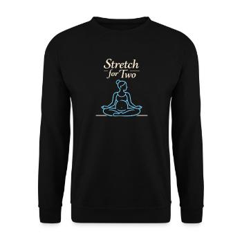 Prenatal Yoga Expectant Mother - Unisex Sweatshirt - black - Front - Alina (178cm) & Michal (187cm)