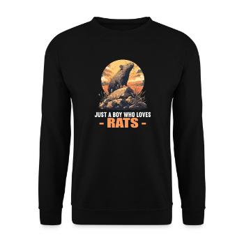 Rat Rat - Sweat-shirt Unisexe - noir - Devant - Alina (178cm) & Michal (187cm)