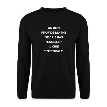  Blague prof - Sweat-shirt Unisexe - noir - Devant - Alina (178cm) & Michal (187cm)
