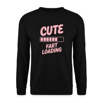 Furzen Sprüche Furz Lustiges Furzen Geschenk - Unisex Pullover - Schwarz - Vorne - Alina (178cm) & Michal (187cm)
