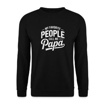Favorite People Call Me Dad - Unisex Sweatshirt - black - Front - Alina (178cm) & Michal (187cm)