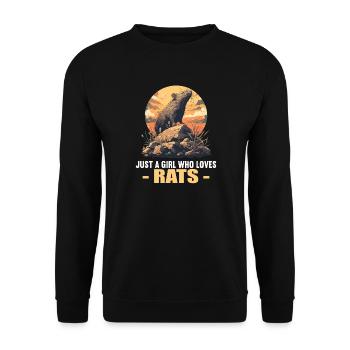 Rat Rat - Sweat-shirt Unisexe - noir - Devant - Alina (178cm) & Michal (187cm)