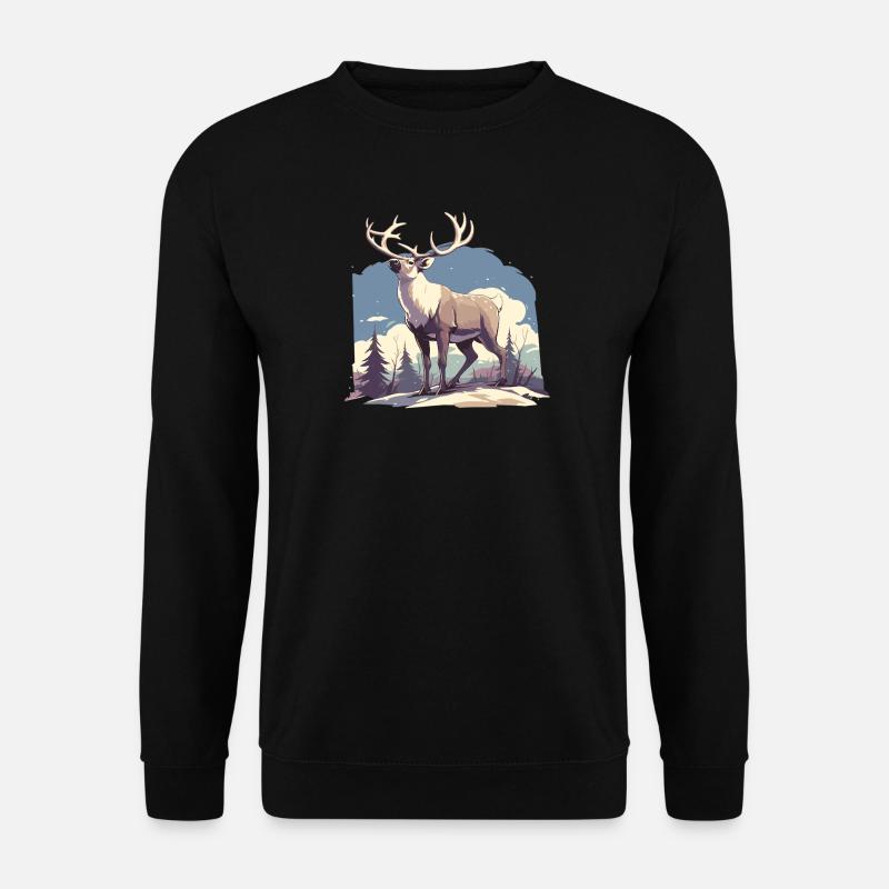 Rentiere Rentier - Unisex Pullover - Schwarz