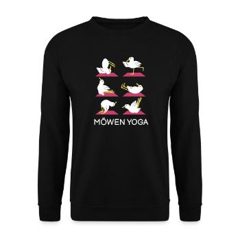 Mouettes Yoga Méditation Formation au yoga des mouettes - Sweat-shirt Unisexe - noir - Devant - Alina (178cm) & Michal (187cm)