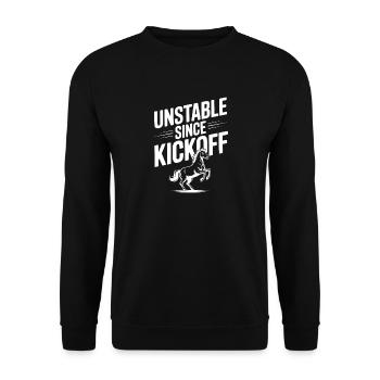 Unstable Since Kickoff - Unisex Sweatshirt - black - Front - Alina (178cm) & Michal (187cm)