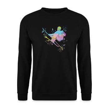Alpine skiing Winter sports Nordic skiing - Unisex Sweatshirt - black - Front - Alina (178cm) & Michal (187cm)