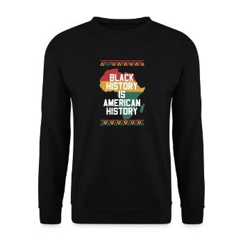 L’histoire des Noirs est American History Africa Design - Sweat-shirt Unisexe - noir - Devant - Alina (178cm) & Michal (187cm)