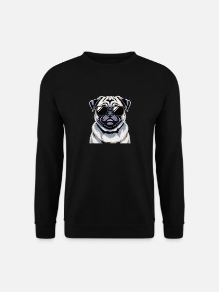 Mops - Unisex Pullover - Schwarz